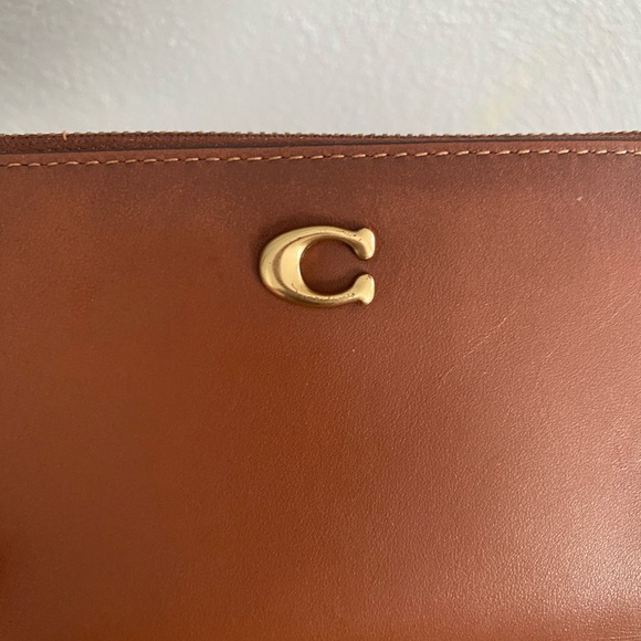 Coach Brown Calf Leather Zip Around Medium Wallet CH806 - Picture 2 of 11